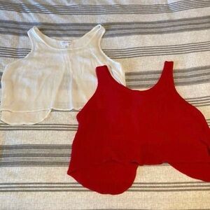Ambiance Large Tank Top Bundle - Red and White